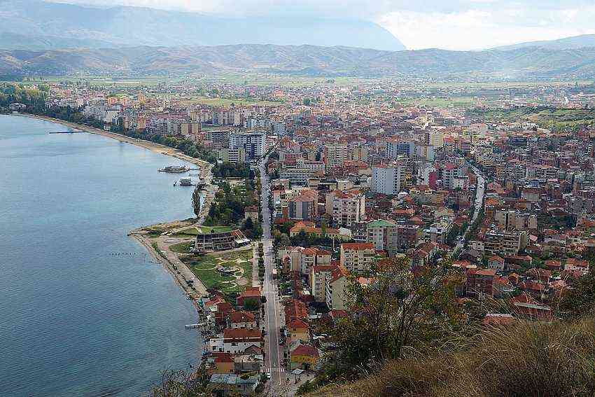 Pogradec is a resort area with clean water