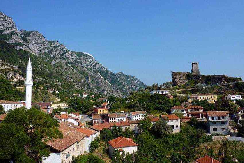 The mountain near the town of Kruja is a very beautiful place.